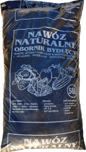 50x 50L Obornik Bydlecy naturalny nawóz do roślin kwiatów krzewów ogrodu